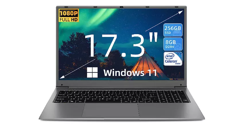 Ein Laptop zum Preis eines Smartphones: SGIN 17.3" FHD Laptop wird mit einem Rabatt von bis zu 69% und einem Endpreis von € 400 auf Amazon angeboten