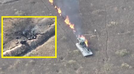 Ukrainische 500-Dollar-Kamikaze-Drohnen zerstörten bei zwei Versuchen eine russische Panzerhaubitze 2S1 Gvozdika