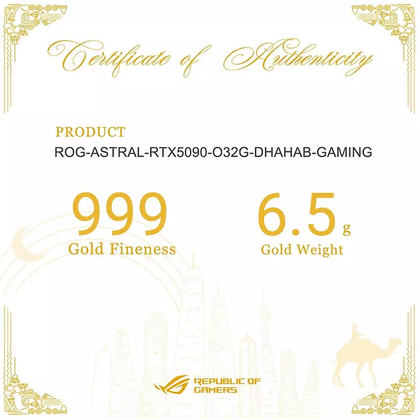 RTX 5090 Gold Grafikkarte