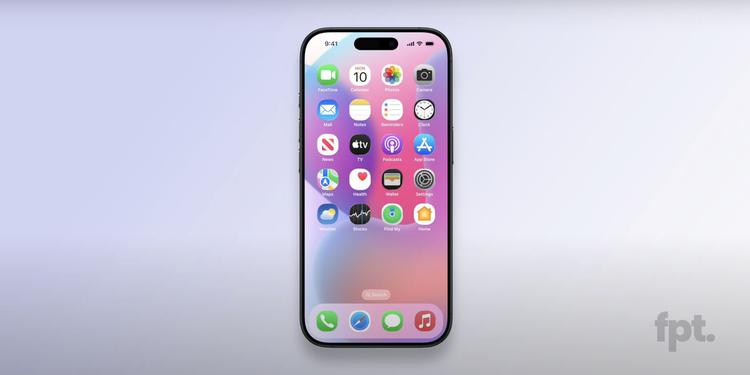 iOS 19 Oberfläche mit runden Symbolen ...