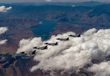 Die nachgerüsteten F-35 Lightning II-Kampfjets der ...