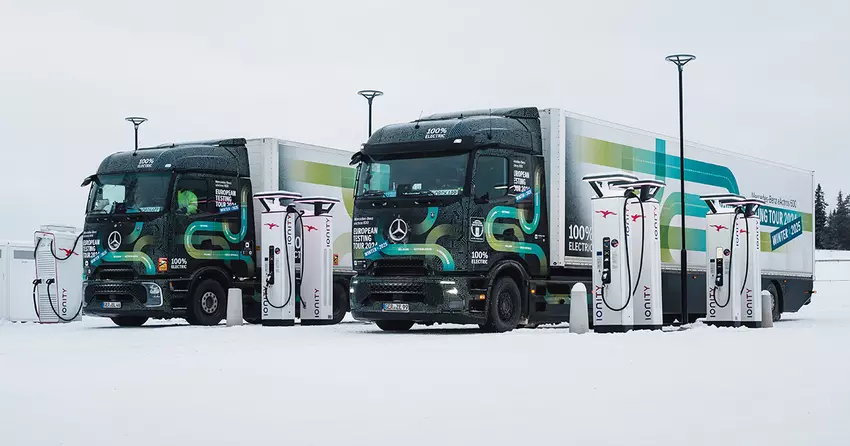 Mercedes eActros 600 im Wintertest - Verbrauch um 25 Prozent und teilweise 50 Prozent gestiegen