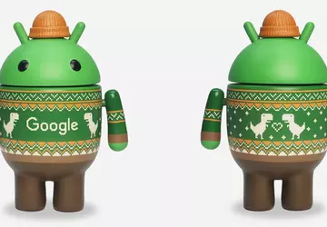 Google veröffentlicht festliche Android-Figur mit hellem ...