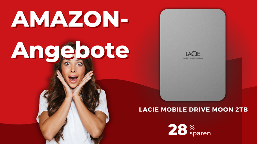 LaCie Mobile Drive Moon 2TB – Sparen Sie 33€ beim Kauf!