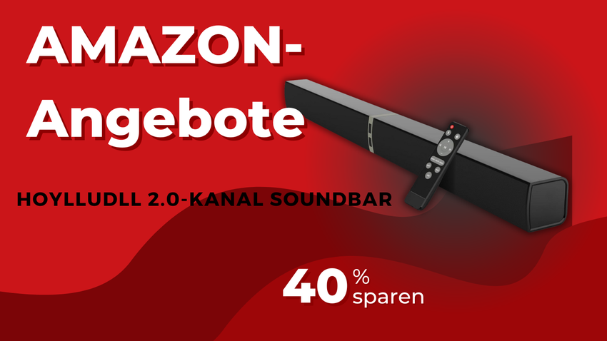 HoYLluDLL 2.0-Kanal Soundbar – Sensationelle 40€ Ersparnis mit 40% Mega-Rabatt!