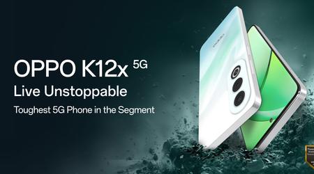 OPPO K12x 5G mit 120Hz Bildschirm, MediaTek Dimensity 6300 Chip und MIL-STD-810H/IP54 Schutz hat sein Debüt außerhalb Chinas gegeben 