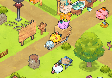 Ein Grundstück im Axie Infinity NFT-Spiel ...