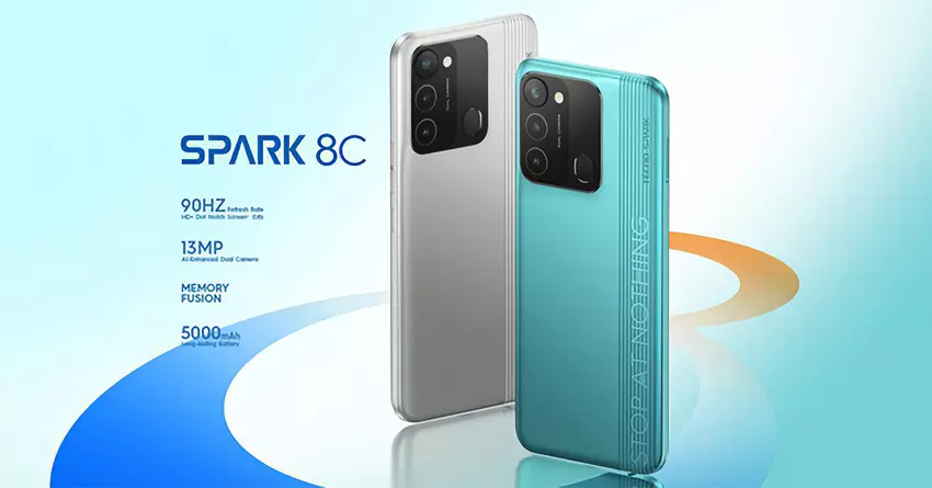 Tecno Spark 8C: 90-Hz-Bildschirm, 5000-mAh-Akku, NFC- und DTS-fähige Lautsprecher für 120 US-Dollar