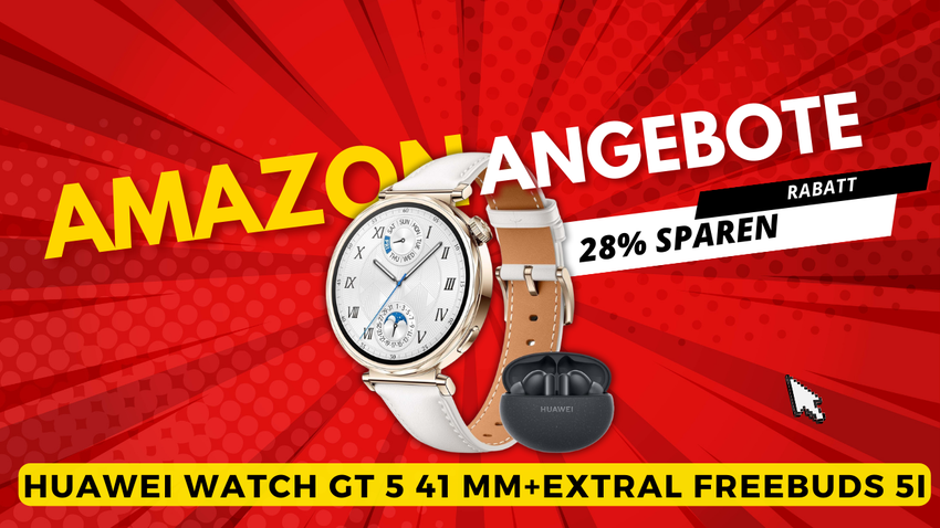 HUAWEI Watch GT 5 41mm + FreeBuds 5i Bundle – Jetzt 100€ Rabatt!