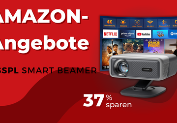 VISSPL Smart Beamer 4K Projektor Bundle ...