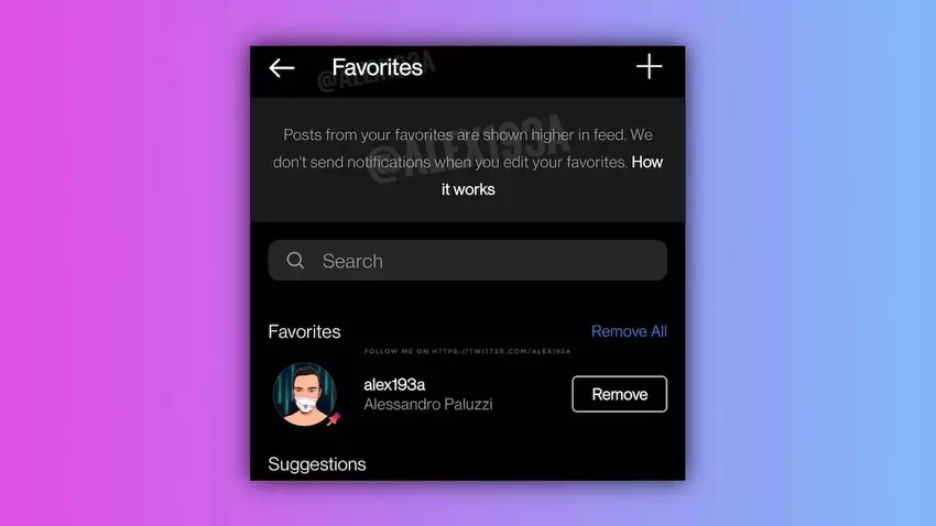 Instagram arbeitet an einer neuen "Favoriten"-Funktion