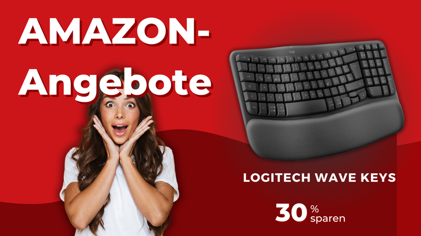 Logitech Wave Keys Ergonomische Tastatur – Gesunde Arbeitsplätze für 24€ weniger!
