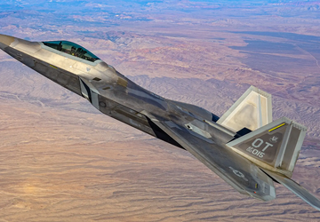 Das Kampfflugzeug F-22 Raptor wird die ...