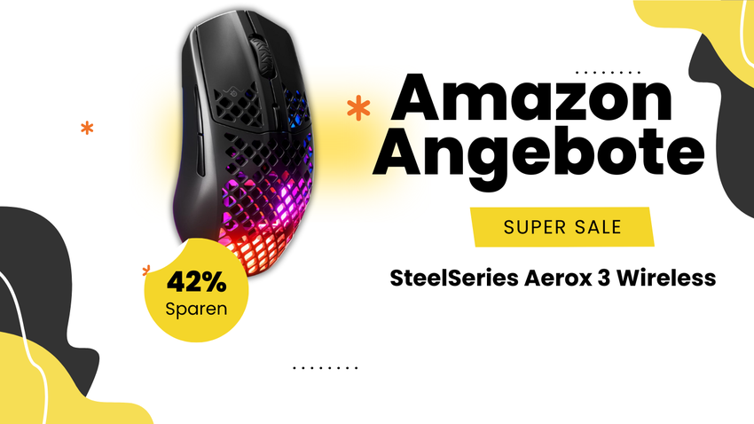 SteelSeries Aerox 3 Wireless Gaming-Maus – 46€ günstiger mit 42% Preisnachlass!