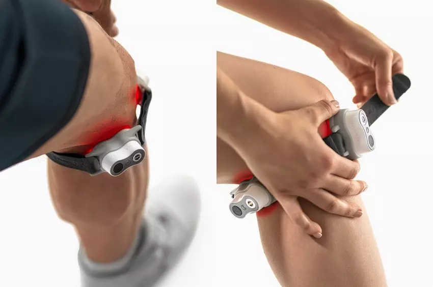 Lindern Sie Knieschmerzen und heilen Sie Verletzungen mit dieser innovativen Dual-Light-Therapie des Reviiv Knee+