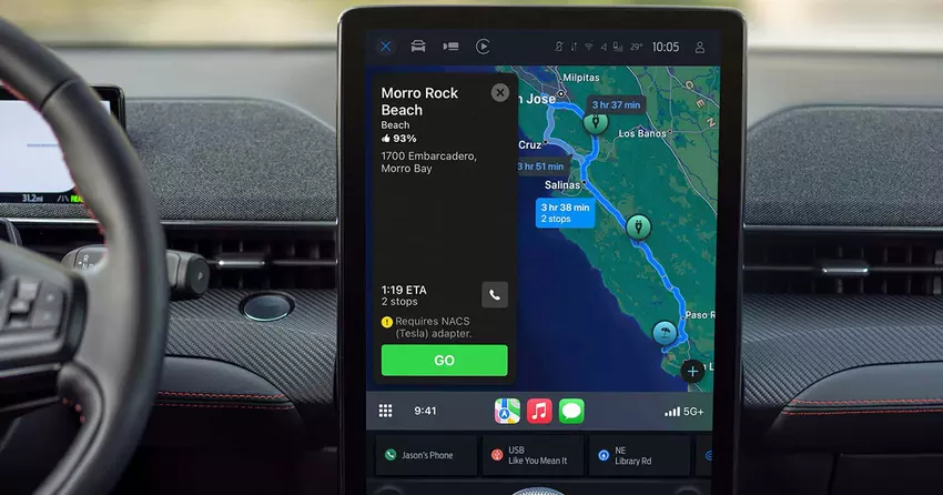 Ford-Elektroautos können jetzt über Apple Maps auf CarPlay zu Tesla-Supercharger-Stationen geleitet werden