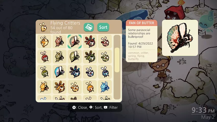 Cosy Grove DLC führt neue Schmetterlinge ein, und 5 davon beziehen sich auf BTS