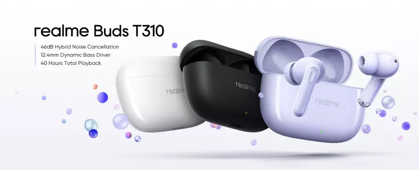 realme Buds T310: ANC, Spatial Audio und bis zu 40 Stunden Akkulaufzeit für $29