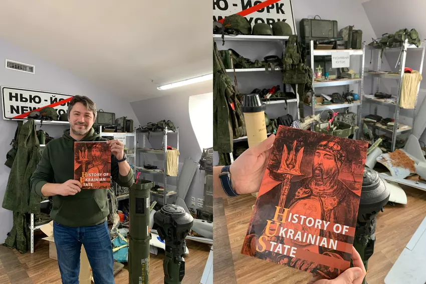 Lerne Geschichte, Elon: Serhiy Prytula schickte ein Buch "Geschichte des ukrainischen Staates" an Elon Musk