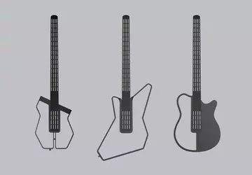 Diese E-Gitarre ist ein MIDI-Controller, der ...