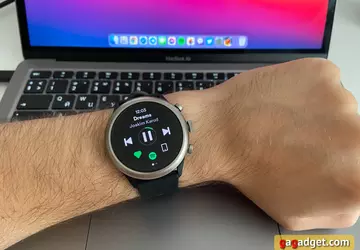 Mit der Spotify-App für Wear OS ...