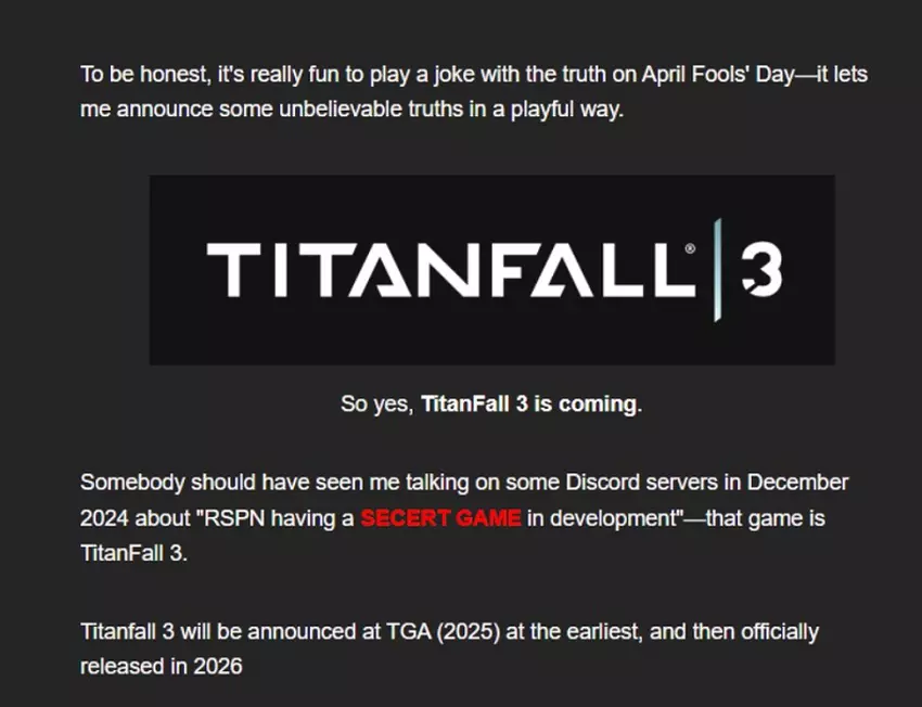Titanfall 3 Insider Neuigkeiten
