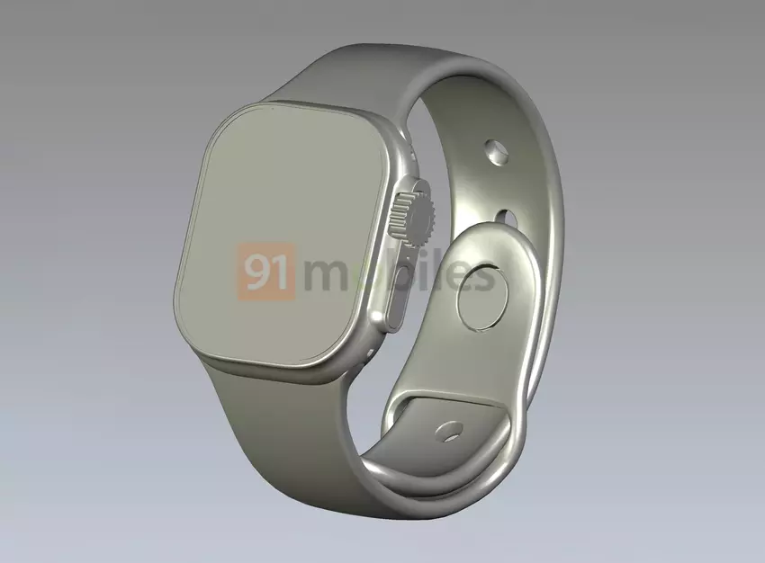 So wird die Apple Watch Pro aussehen: eine Smartwatch mit einem bruchsicheren 49-mm-Gehäuse und einem 2-Zoll-Bildschirm