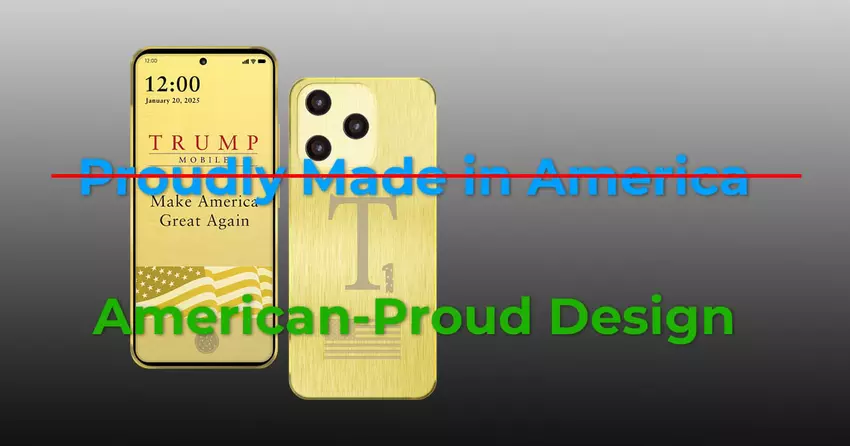 Skandal. Trump Mobile hat die Inschrift "Made in America" von der Website seines goldenen Smartphones entfernt