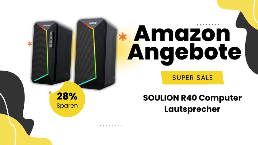 SOULION R40 Computer Lautsprecher – Jetzt 9,25€ günstiger!