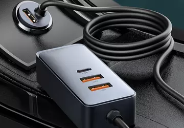 Baseus Autoladegerät mit Extender, 4 Anschlüssen ...