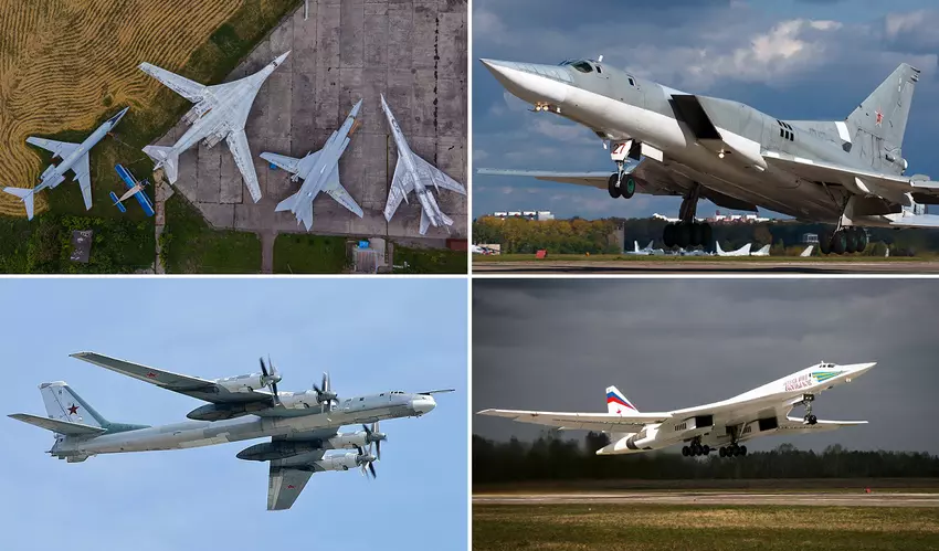 Russische Luft- und Raumfahrtkräfte entsenden eine maximale Anzahl von Tu-160-, Tu-95- und Tu-22-Atombombern auf einen Luftwaffenstützpunkt 200 km von der NATO-Grenze entfernt
