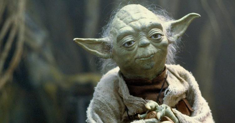 Meister Yoda sprach auf eine absichtlich ...