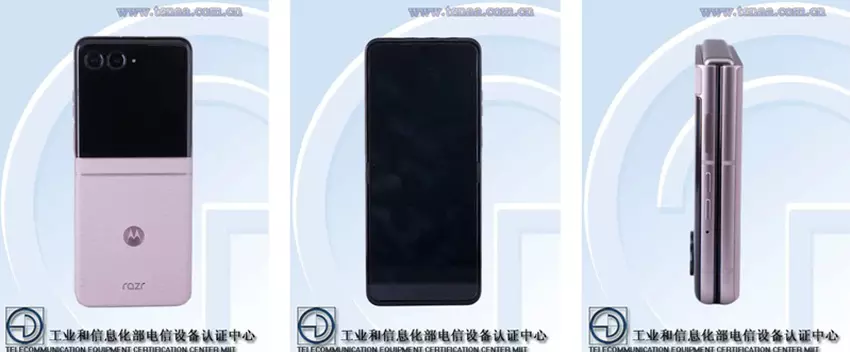 Bild des Motorola Razr 70 in der TENAA-Zertifizierungsdatenbank