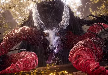 Haariger Stier mit Tentakeln gegen einen ...