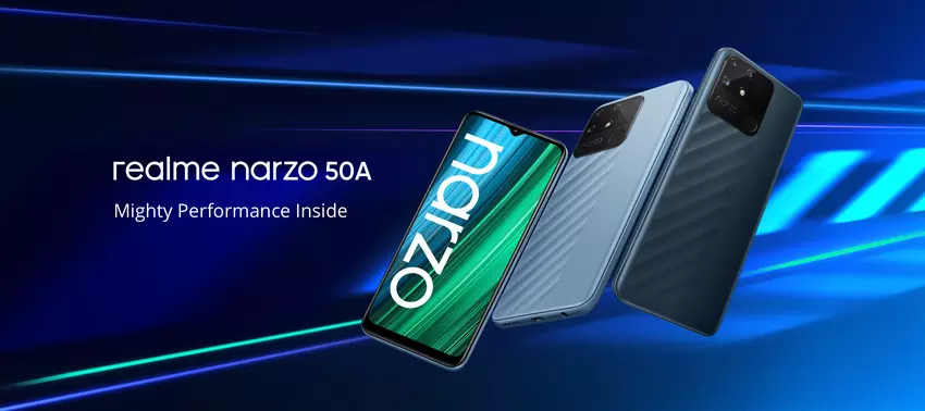 Realme Narzo 50A: MediaTek Helio G85-Prozessor, 50-MP-Kamera, 6000-mAh-Akku und ein Preisschild ab 155 US-Dollar