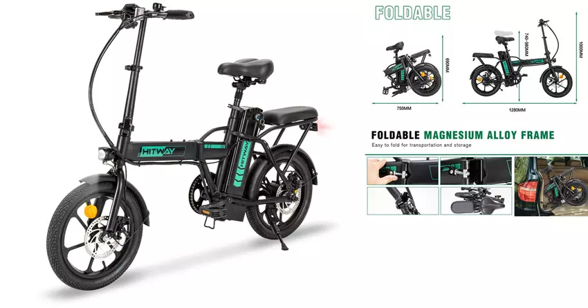 HITWAY BK5 E-Bike 16" Klapprad große und hohe Elektrofahrräder