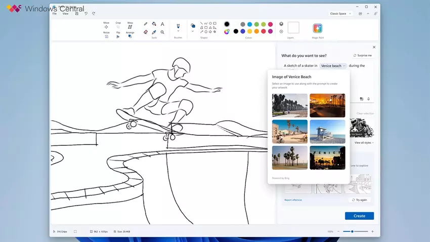 Microsoft Paint für Windows 11 wird Algorithmen der künstlichen Intelligenz für die Bildbearbeitung hinzufügen
