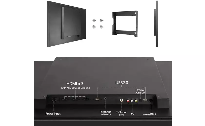 elecsung 43-Zoll 4K UHD Smarter Spiegel mit TV