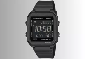 Casio stellte die Digitaluhr W-221H-1BV mit ...