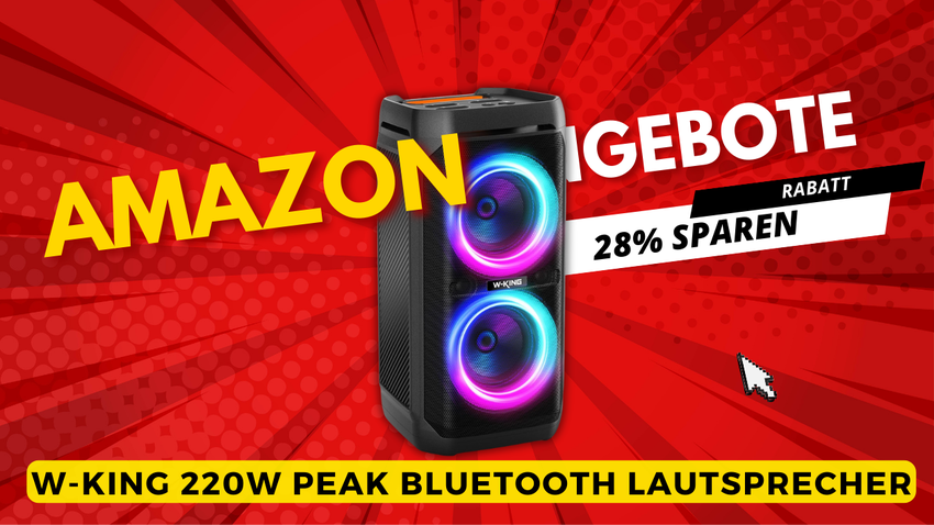 W-KING T11 Bluetooth Lautsprecher mit 220W Peak – Kraftvoller Sound jetzt 71€ günstiger!