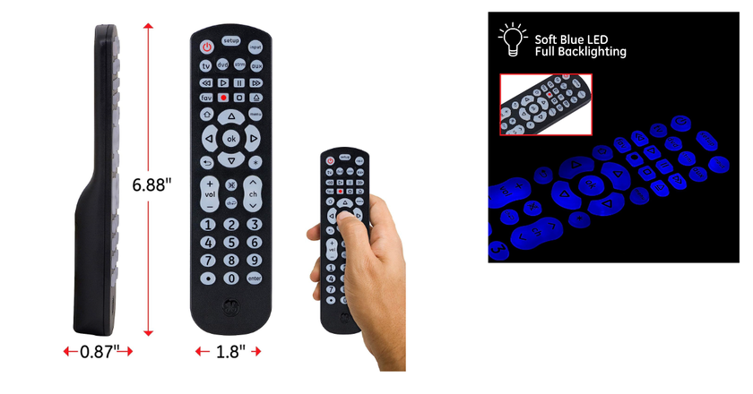 GE universalfernbedienung vizio smart tv