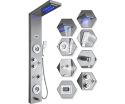 ELLO&ALLO  Duschpaneel-Turmsystem aus Edelstahl