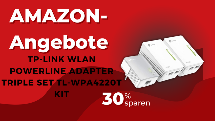 TP-Link WLAN Powerline Set TL-WPA4220T – Heute 32€ Rabatt!