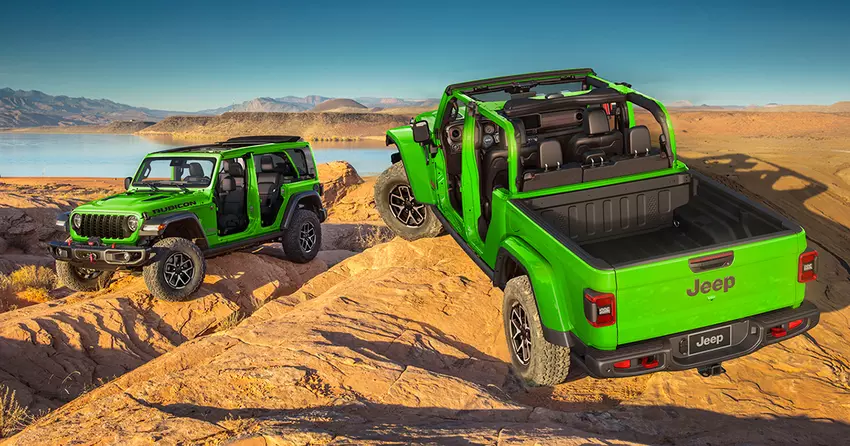 Jeep hat die leuchtende Farbe Mojito Green" für den Wrangler und Gladiator wieder eingeführt