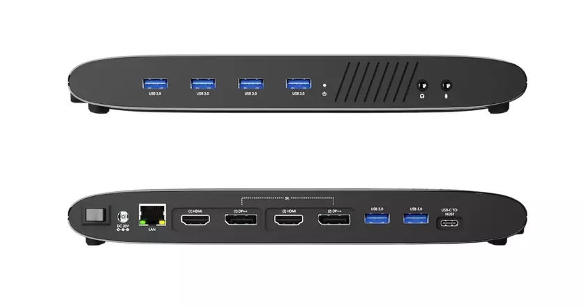 Steckbare USB 3.0 Dual Horizontal (UD-6950H) Dockingstation für thinkpad
