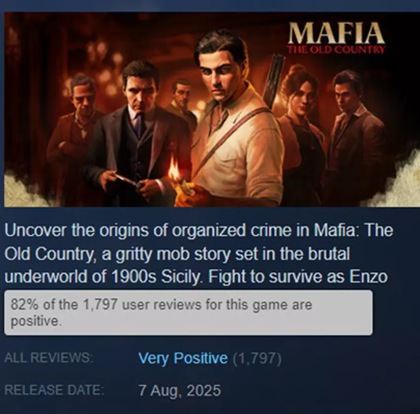 Ein Still aus Mafia: The Old Country.