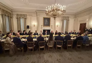 Beim Abendessen im Weißen Haus lobten ...