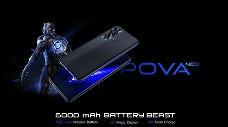 Tecno Pova Neo: Budget-Smartphone mit 6000-mAh-Akku, 6,8-Zoll-Bildschirm und Dual-Kamera