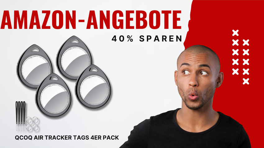 QCOQ Air Tracker Tags 4er Pack – Intelligente Ortung mit 40% Ersparnis