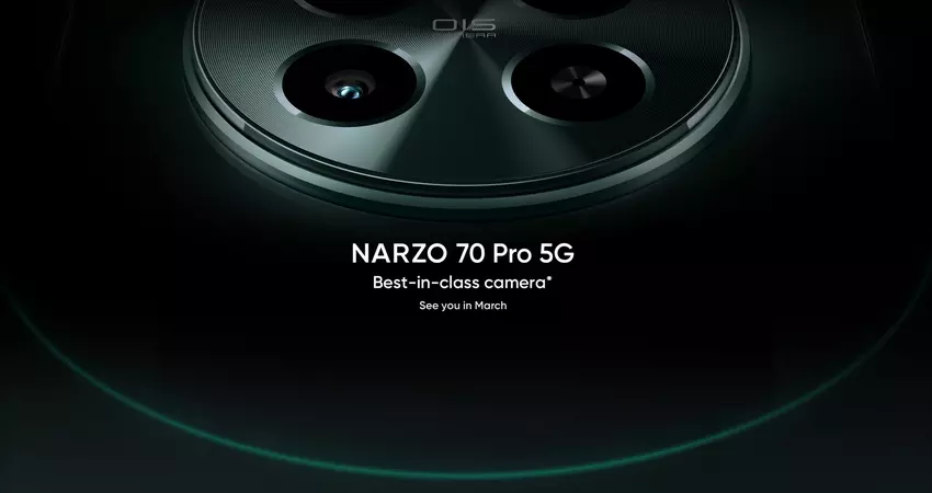 Es ist offiziell: realme wird im März das Narzo 70 Pro 5G mit einer 50 MP Sony IMX890 Hauptkamera vorstellen